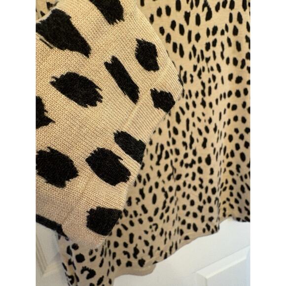Chico's Womens Lightweight Sweater Animal Print Leopard Long Sleeve Size 1P MP - Picture 2 of 12